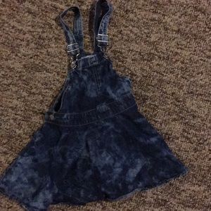 denim washed dress overalls